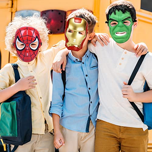 FAMILIO Máscara de los vengadores Niños Máscara de Cosplay para Hombre de Hierro Pantera Negra Hulk Batman Hombre Araña para fiesta baile de máscaras fiestas de cumpleaños Navidad Halloween