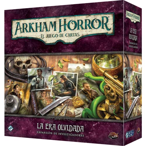 Fantasy Flight Games, Arkham Horror LCG, La era olvidada: Expansion, investigadores, Juego de Cartas en Español