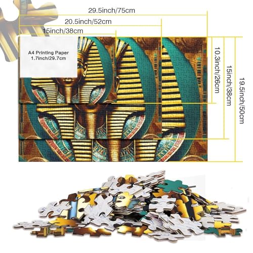 Faraón Egipcio Puzzle 3D 300 Piezas,Pirámides egipcias Puzzle,Creativo,Regalo,Entretenimiento para Adultos Y Adolescentes Mayores De 12 Años 300pcs (40x28cm)
