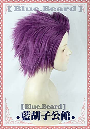 Fate/Grand Order Sable Lancelot Cosplay peluca Du Lac Lancelot púrpura peluca Caballeros de la mesa redonda Cosplay peluca de pelo Cap