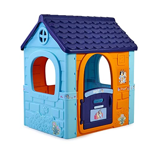 FEBER - Bluey Fantasy House, casita Infantil de Juegos con Puerta abatible, para Jugar al Aire Libre o en casa, Resistente y de facil Montaje, para niños de 2 a 6 años, Famosa (FEU11000)