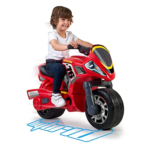 FEBER - Motofeber Turbo Hybrid 2 en 1, moto infantil con batería de 6 Voltios y correpasillos, para niños pequeños a partir de 3 años de edad, Famosa (800013781)