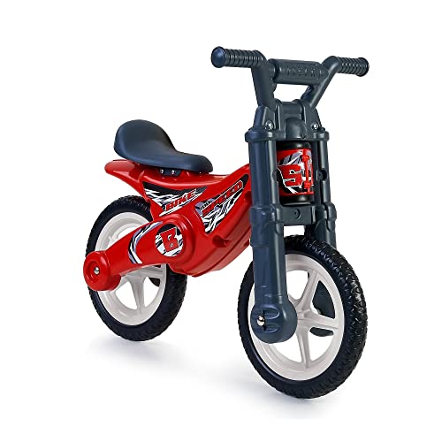 FEBER - Speed Bike, Bicicleta correpasillos de Color Rojo para niños pequeños, con diseño Realista Deportivo y Pegatinas, sin Pedales, Regalo para niños a Partir de 3 años, Famosa (FED07000)