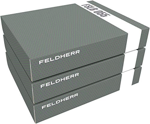 Feldherr 3 Piezas. Value Pack Storage Box FSLB055 para maquetas de locomotoras, vagones y vehículos - 7 Ranuras para Ancho de vía TT - Vertical