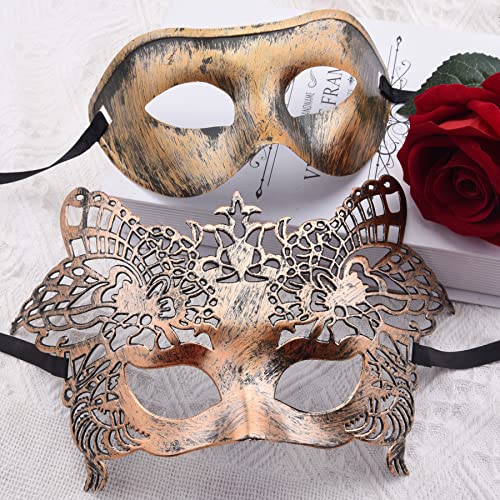 FEQO 32 Piezas Máscaras Venecianas Mascarada Máscara Vintage Mascarada Antique Mascaras Media Cara Máscara Hombres Mujeres para Carnaval Halloween Disfraz