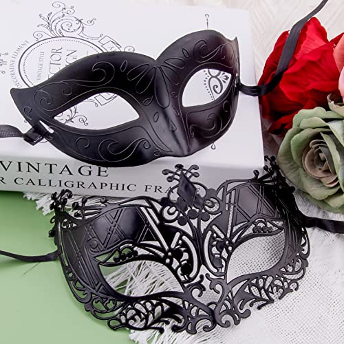 FEQO 64 Piezas Máscaras Venecianas Máscara Mascarada Vintage Antique Mascaras Media Cara para Hombres Mujeres Carnaval Halloween Disfraz
