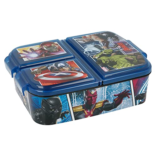 Fiambrera infantil múltiple con 3 compartimentos de Los Vengadores - Marvel