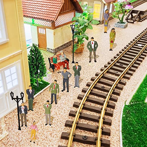Figuras De Ferrocarril En Miniatura, 60 Piezas Figuras En Miniatura, Figuras Pintadas Escala 1:85