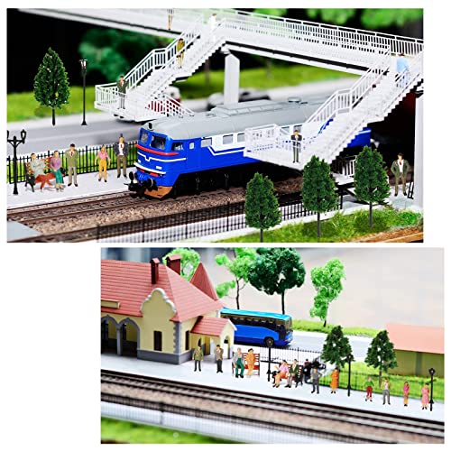Figuras De Ferrocarril En Miniatura, 60 Piezas Figuras En Miniatura, Figuras Pintadas Escala 1:85