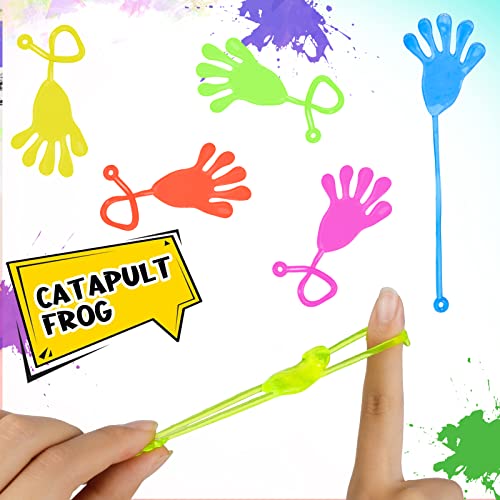 Fingertoys 25 unidades de juguetes elásticos con diseño de manos pegajosas, palmas adhesivas para niños, fiestas, regalos de cumpleaños para niños y niñas