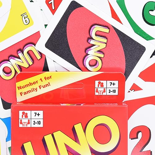FISAPBXC UNO Original Juego de Cartas Familiar Clásico Baraja Multicolor Cartas Juego Infantil Juego de Mesa con 108 Cartas de 2 a 10 Jugadores para Niños y Adultos,Regalo para 7+ Años