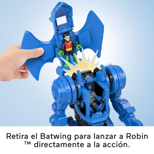 Fisher-Price Imaginext DC Super Friends Batman Centro de mando Robot set de juego con figuras y accesorios, juguete +3 años (Mattel HML02)