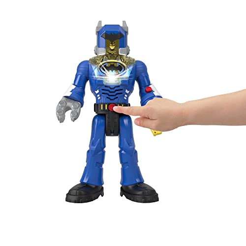 Fisher-Price Imaginext DC Super Friends Batman y Exo traje Robot con luces y sonidos, con figura y accesorios, juguete +3 años (Mattel HGX98)