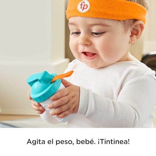 Fisher-Price Kit de Regalo Bebé Bíceps con Cinta para el Cabello, Sonajero, Mordedor y Juguete Sensorial para bebés +3 meses (Mattel GJD49)