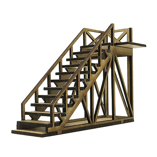 Fonowx de casa en Miniatura Hecha a Mano 1/72, desmontaje de Escena de Arquitectura para Modelo de ferrocarril, escaleras