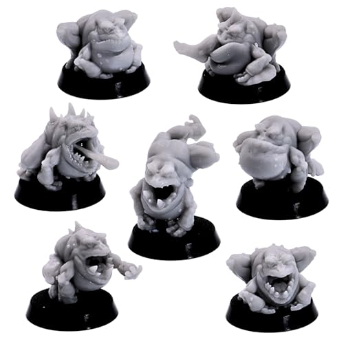 Forged Terrain Fantasy Swamp Goblin Herds - Juego de miniaturas de escala de 32 mm para juegos de mesa, unidad de caballería, figuras de paquete de monstruos