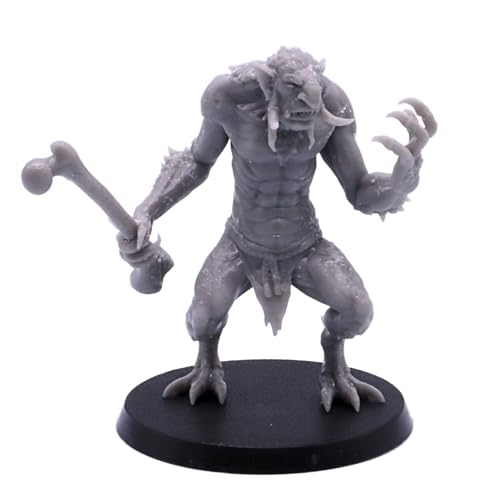 Forged Terrain Forest Troll - Monstruo en miniatura de 28 mm, mazmorras y dragones en miniatura, figuras de criatura NPC, juegos de rol de fantasía, juegos de mesa RPG