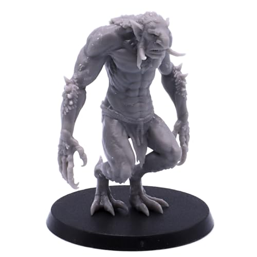 Forged Terrain Forest Troll - Monstruo en miniatura de 28 mm, mazmorras y dragones en miniatura, figuras de criatura NPC, juegos de rol de fantasía, juegos de mesa RPG