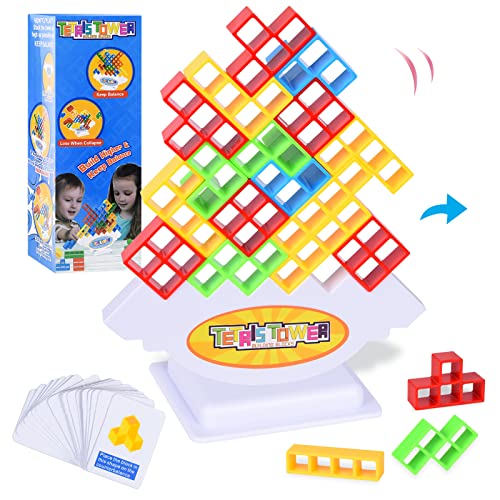 FORMIZON Bloques de Tetris, Juegos Apilables para Niños, Juguete de Motricidad y Apilamiento de Equilibrio, Juego Educativo Montessori, Regalos de Cumpleaños para Niños 5 6 7 8 9 10 11 Años