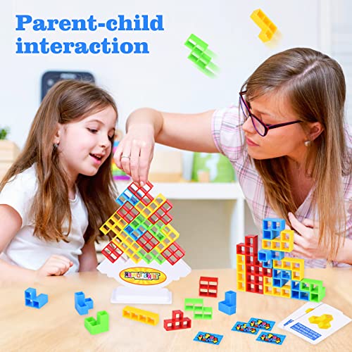FORMIZON Bloques de Tetris, Juegos Apilables para Niños, Juguete de Motricidad y Apilamiento de Equilibrio, Juego Educativo Montessori, Regalos de Cumpleaños para Niños 5 6 7 8 9 10 11 Años