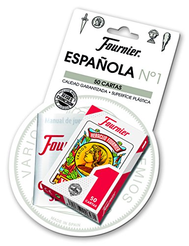 Fournier-Nº1-50 Baraja de Cartas Española + Reglamento Seises y Chinchón Multicolor (F24787, Color/Modelo Surtido & Accesorios PARCHIS (4 Jugadores) (F06513)