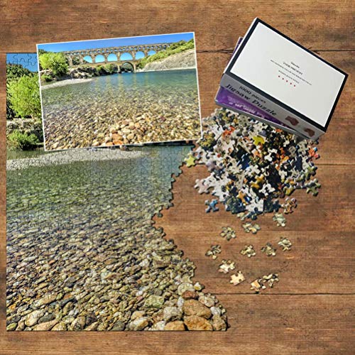 Francia Pont Du Gard Puzzle 1000 Piezas para Adultos Familia Rompecabezas Recuerdo Turismo Regalo