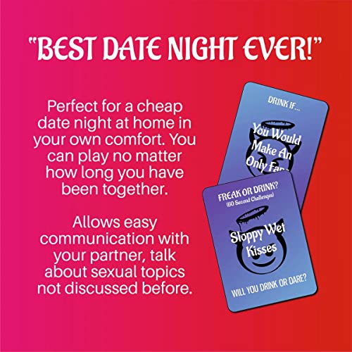 Freak Or Drink - El juego de beber para parejas más extraño perfecto para citas nocturnas, cumpleaños y aniversarios - ¡Eborrachos, salvajes y extraños!