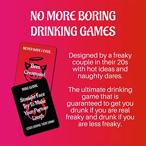 Freak Or Drink - El juego de beber para parejas más extraño perfecto para citas nocturnas, cumpleaños y aniversarios - ¡Eborrachos, salvajes y extraños!