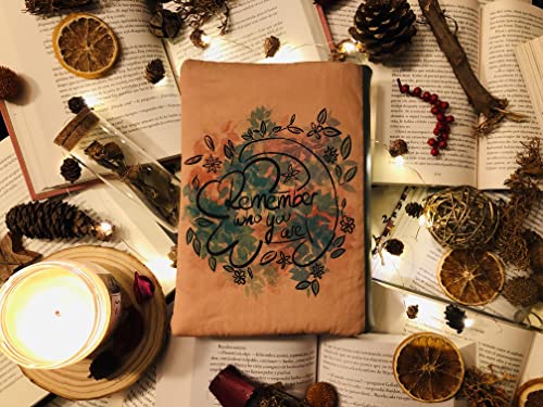Funda artesanal mediana de solapa para libros de El Rey León+ marcapáginas de regalo, funda de algodón ecológico, acolchada, Harry Potter. Regalo ideal para adolescentes