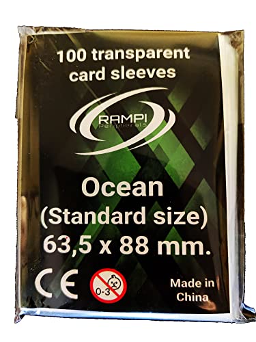 Fundas transparentes para Cartas Estándar tipo Ocean 63,5 x 88 mm. (Pack de 100)