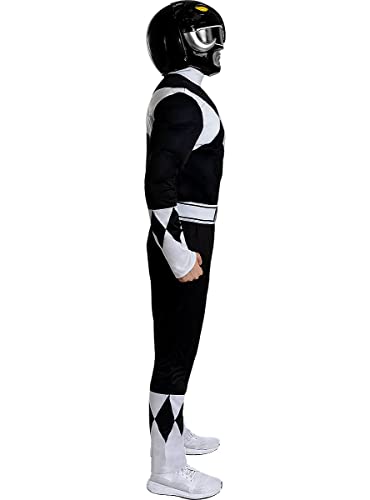 Funidelia | Casco Power Ranger Negro para hombre Superhéroes, Dibujos Animados - Accesorios para adultos, accesorio para disfraz - Negro