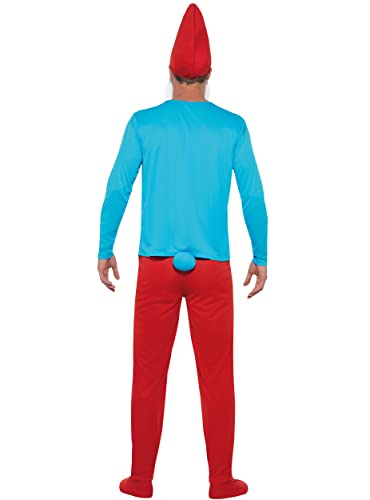 Funidelia | Disfraz de Papá Pitufo Oficial para Hombre Talla única The Smurfs, Dibujos Animados, Los Pitufos, Enanito - Color: Rojo - Licencia: 100% Oficial