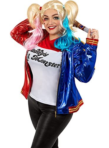 Funidelia | Kit Disfraz Harley Quinn - Suicide Squad Oficial para Mujer Talla M Superhéroes, DC Comics, Suicide Squad, Villanos - Color: Azul - Licencia: 100% Oficial