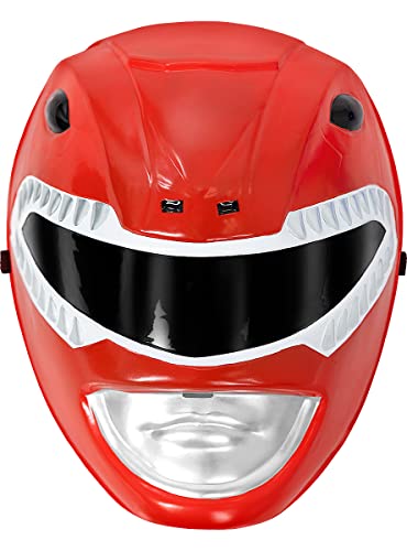 Funidelia | Máscara Power Ranger Rojo para niño Superhéroes, Dibujos Animados - Accesorios para niños, accesorio para disfraz - Rojo