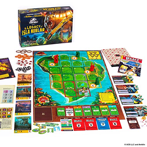 Funko Games - Jurassic Park: The Legacy of Isla Nublar Strategy Adventure Board Game - for Kids & Adults Age 10 Years Up - Family, 56323