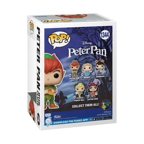 Funko Pop! Disney: Peter Pan 70th - Peter with Flute - Figura de Vinilo Coleccionable - Idea de Regalo- Mercancia Oficial - Juguetes para Niños y Adultos - Movies Fans