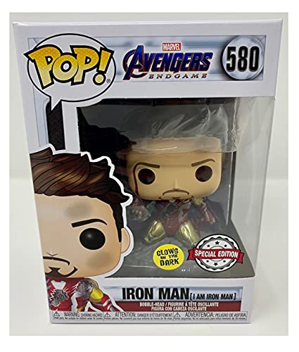 Funko Pop! I Am Iron Man Pop! Avengers Endgame #580 Edición Especial Glow in Dark Bobblehead Figura