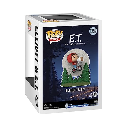 Funko Pop! Moment: ET - Elliott - Elliot And ET Flying - Brilla en la Oscuridad - E.T. The Extra Terrestrial - Figura de Vinilo Coleccionable - Idea de Regalo- Mercancia Oficial - Movies Fans
