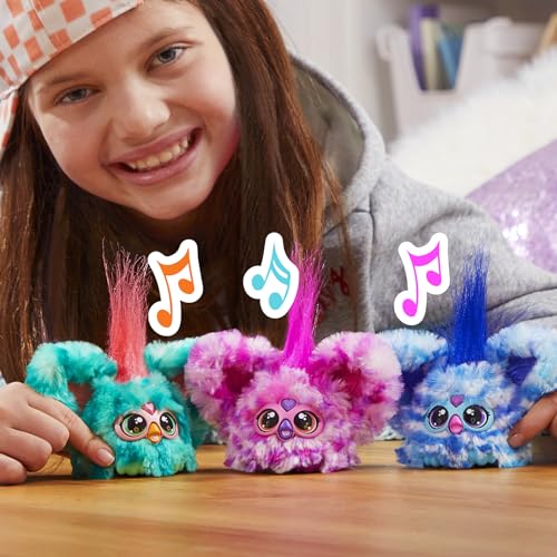 Furby Furblets, Miniamigo Hip-Bop, Más de 45 Sonidos, Música Hip-Pop y Frases en Furbish, Peluche electrónico para niños y niñas a Partir de 6 años, Rosado y Lila