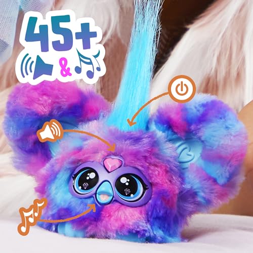 Furby Furblets, Miniamigo Luv-Lee, Más de 45 Sonidos, Música K-Pop y Frases en Furbish, Peluche electrónico para niños y niñas a Partir de 6 años, Lila y Azul