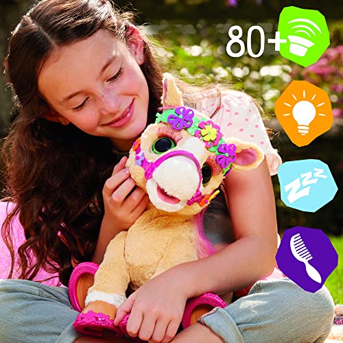 furReal - Canela, mi Poni con Estilo - Mascota electrónica de 35 cm - Más de 80 Sonidos y reacciones - 26 Accesorios - A Partir de 4 años