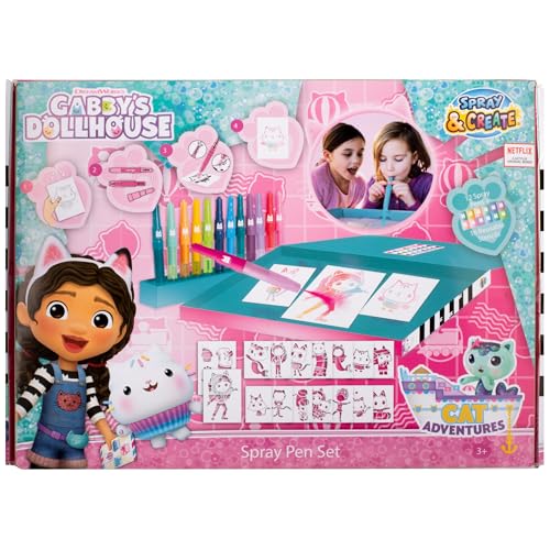 Gabby's Dollhouse - Juego de lápices de colores - Lápices para colorear para niños - Juego de lápices de colores y páginas para colorear