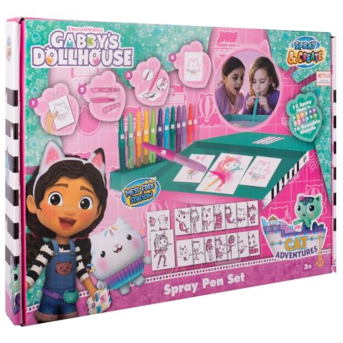 Gabby's Dollhouse - Juego de lápices de colores - Lápices para colorear para niños - Juego de lápices de colores y páginas para colorear