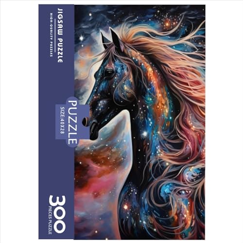 Galaxies Horses 300 Piezas Puzzle para Adultos cumpleaños para Decoración del Hogar Educational Game Juego de Rompecabezas Stress Relief Toy 300pcs (40x28cm)