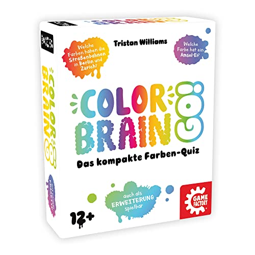 Game Factory Brain Go, el Compacto Concurso de Colores, ampliación, Juego de Preguntas para 2 a 6 Jugadores, a Partir de 12 años (646294)