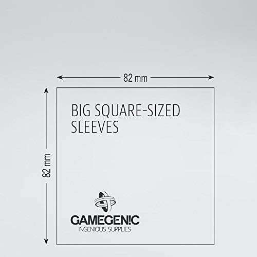GAMEGEN!C- Matte Big Square-Sized Sleeves 82x82mm (50), Clear Color (GGS10060ML)
