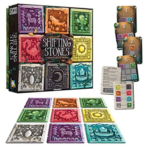 Gamewright - Shifting Stones - A Visual, Decision-Making Family Strategy Game of Tiles, Cards, and Tactics
