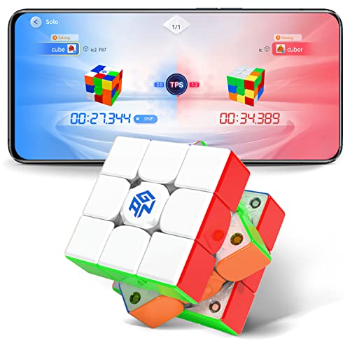 GAN 356 i Carry 3x3 Smart Speed Cube sin Stickers, Cubo Seguimiento Inteligente Movimiento de Sincronización Paso con CubeStation App