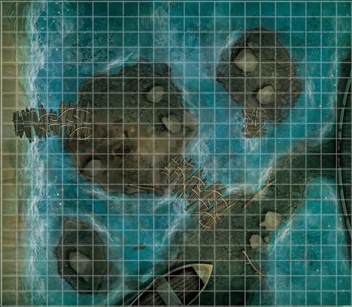 Gárgola sonriente - Dungeon Adventure 2 - Secretos de la torre de los magos - Dungeons and Dragons 5E Adventure - Plano de planta D&D - Paisaje de terreno de mazmorra - 10 pinturas de pintor del