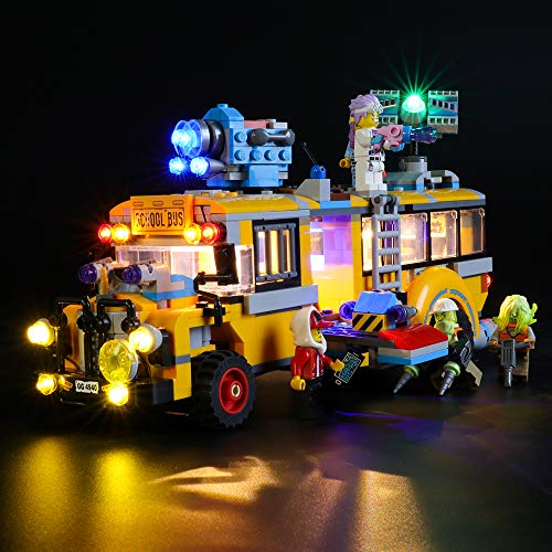 GEAMENT Kit de Luces LED Compatible con Lego Autobús de Intercepción (Conjunto de luz Paranormal Intercept Bus 3000) - Conjunto de luz para Hidden Side 70423 (Juego Lego no Incluido)